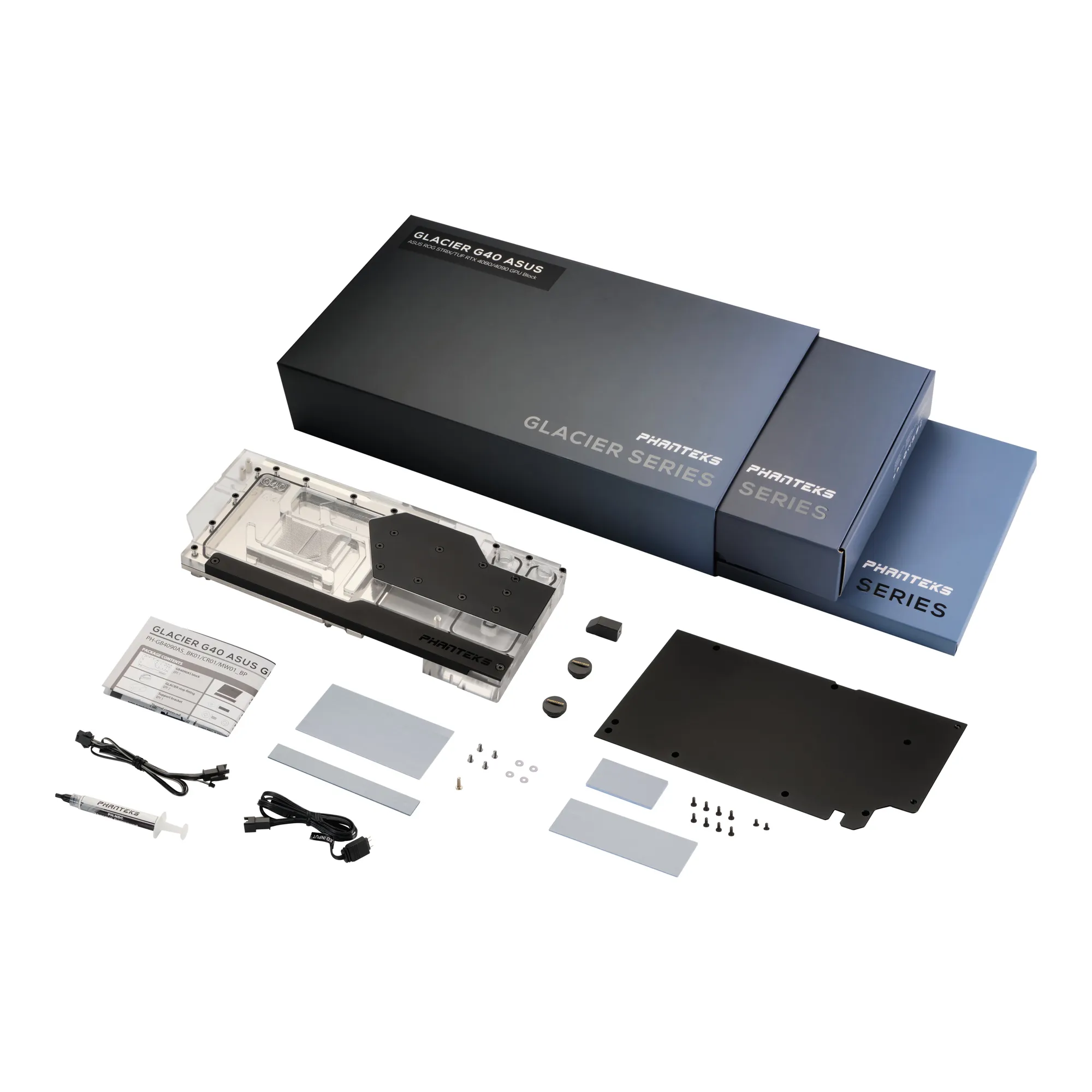 Phanteks RTX 4090/4080 GPU Full Water Block Asus, DRGB, Black
