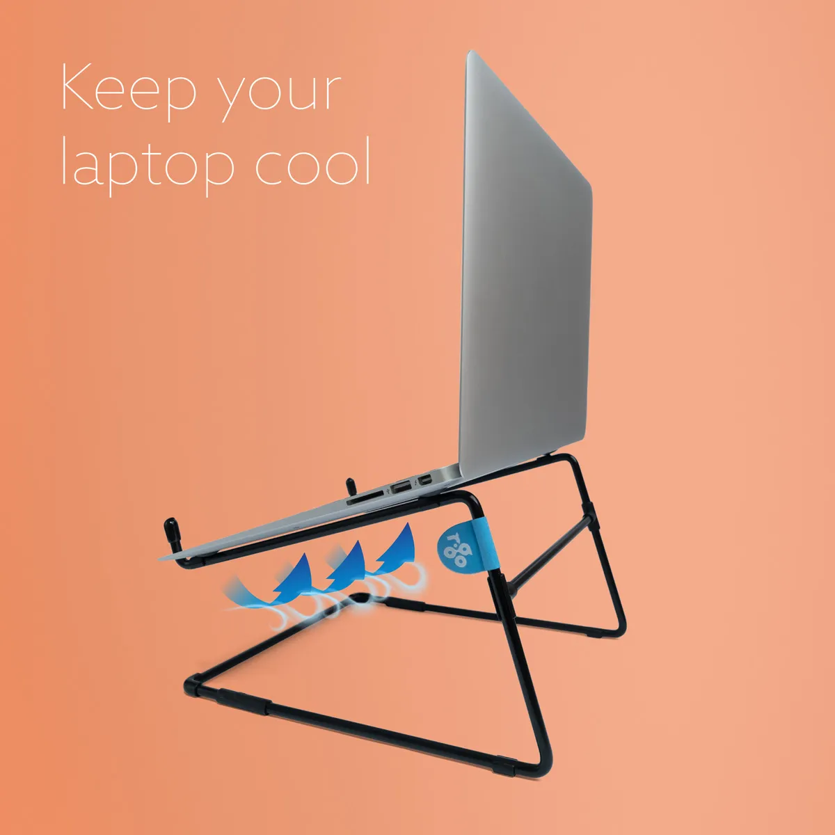 R-Go Steel Office Laptop Stand Black