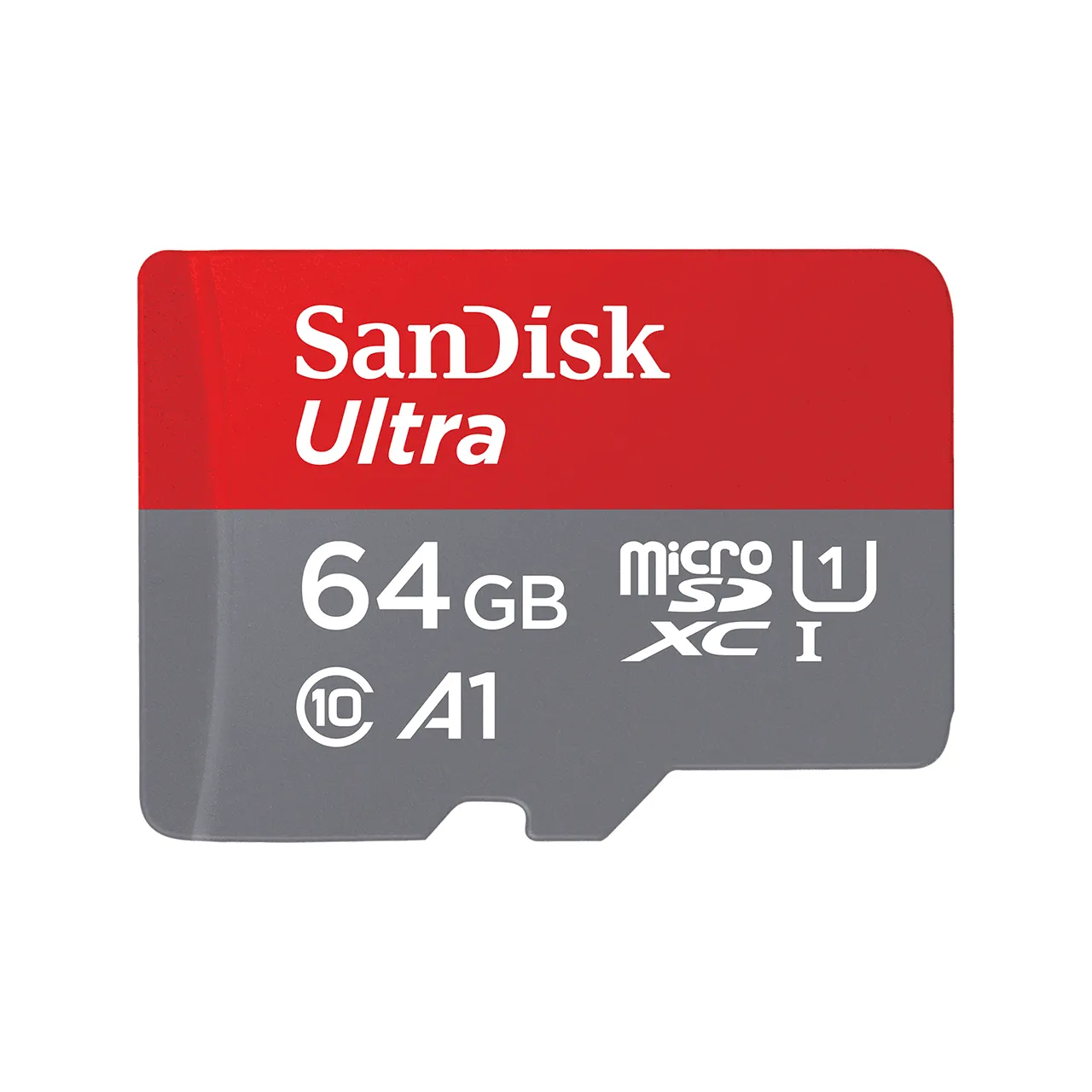 SanDisk Ultra Lite 64GB MicroSDXC UHS-I Class 10 A1 card with SD adapter
