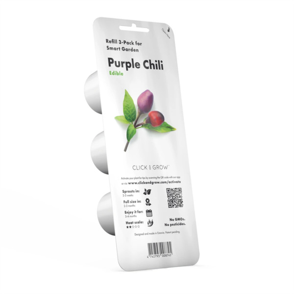 Click and Grow Smart Garden Refill 3-pack - Purple Chili Pepper