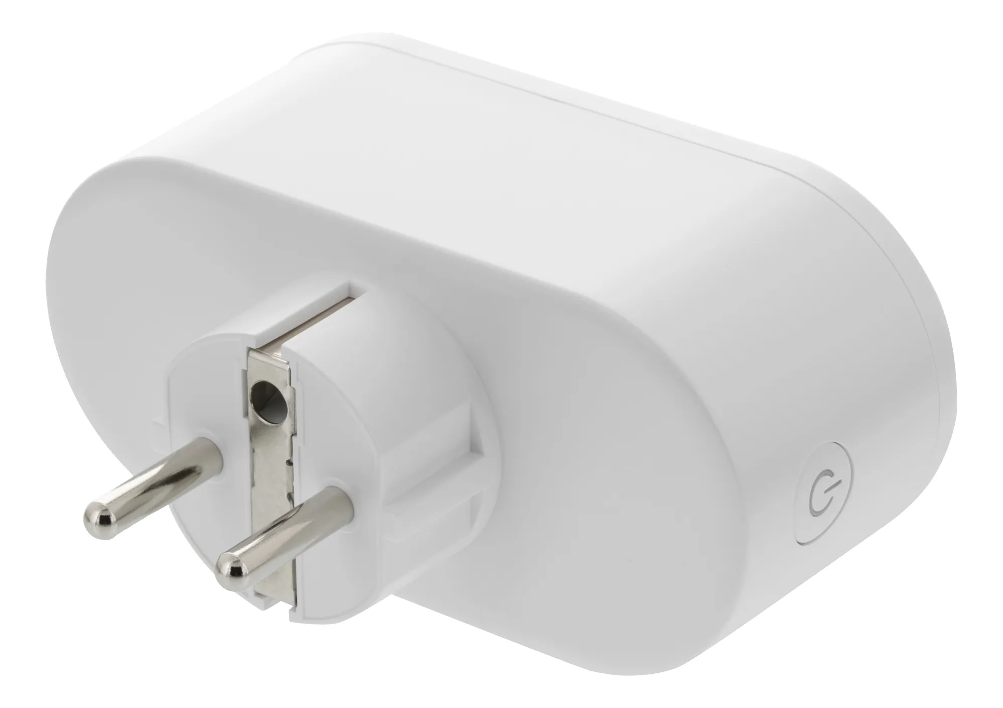 Deltaco Smart Plug with Energy Monitoring, Wi-Fi -kaksiosainen &auml;lypistorasia