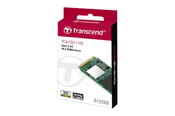 Transcend PCIe SSD 110S 512G 512GB, PCIe 3.0, M.2 - SSD