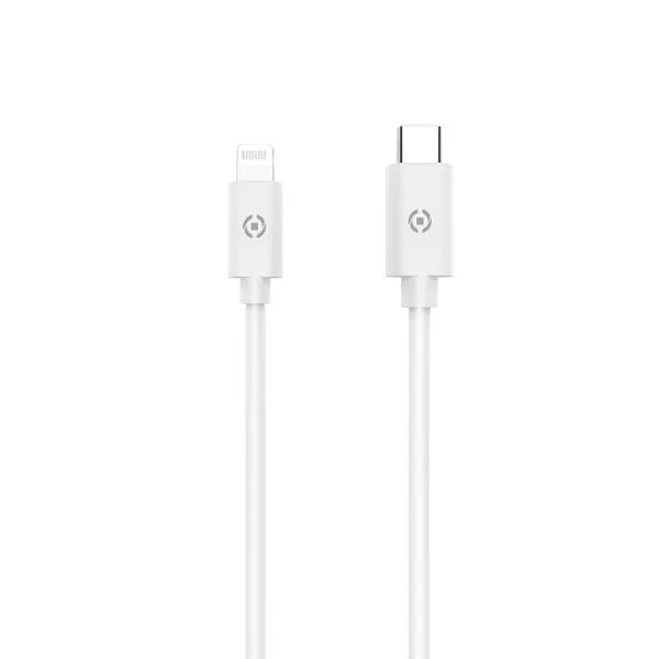 Celly USB-C &ndash; Lightning -kaapeli, 1 m, valkoinen