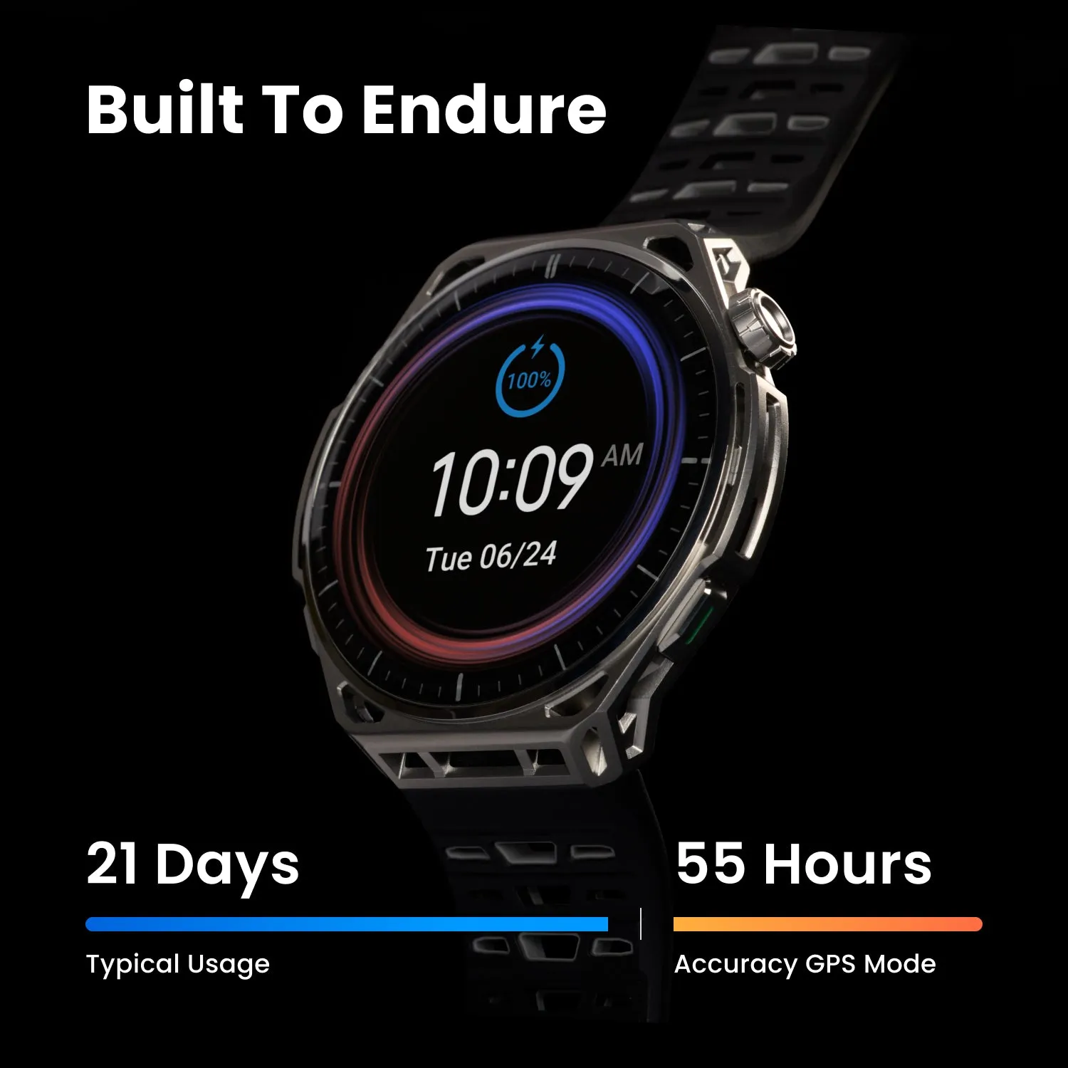 Amazfit Balance 3 51mm AMOLED Sports Watch, Black