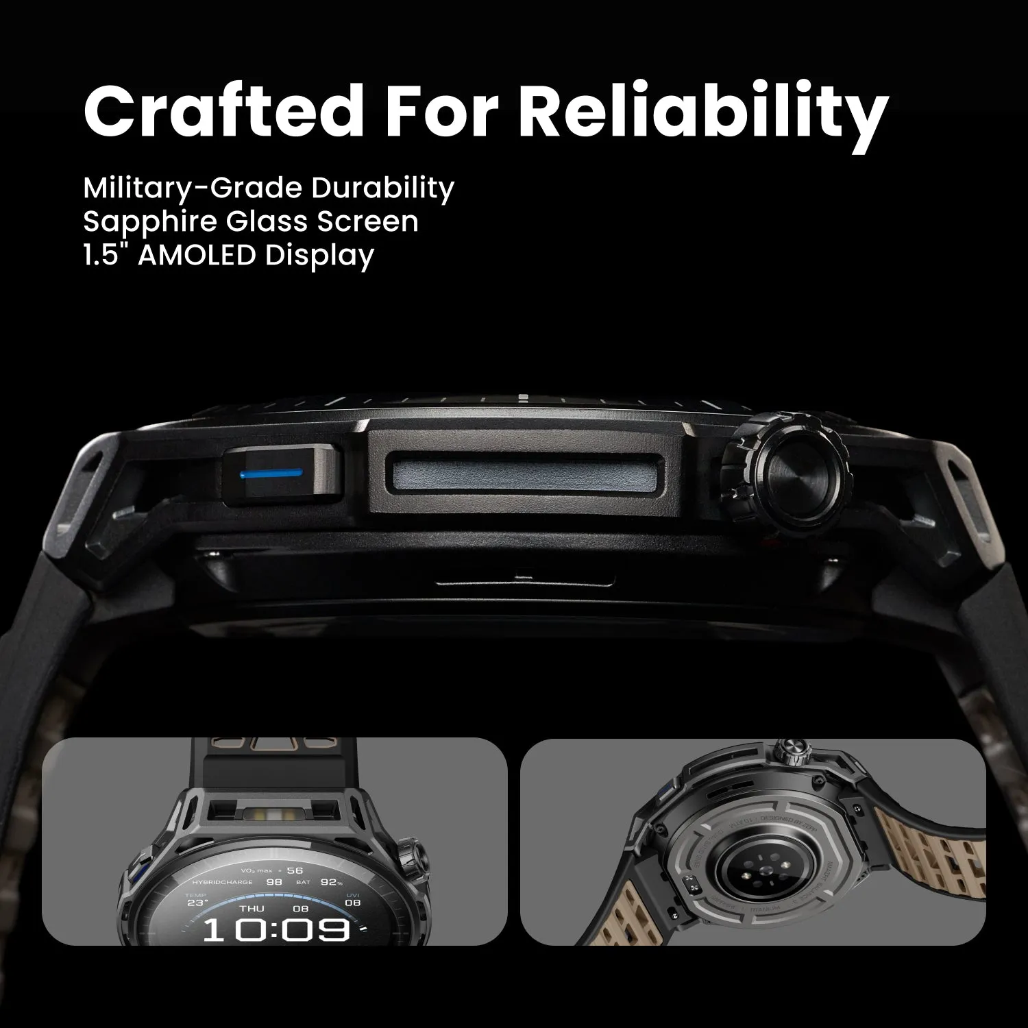 Amazfit Balance 3 51mm AMOLED Sports Watch, Black