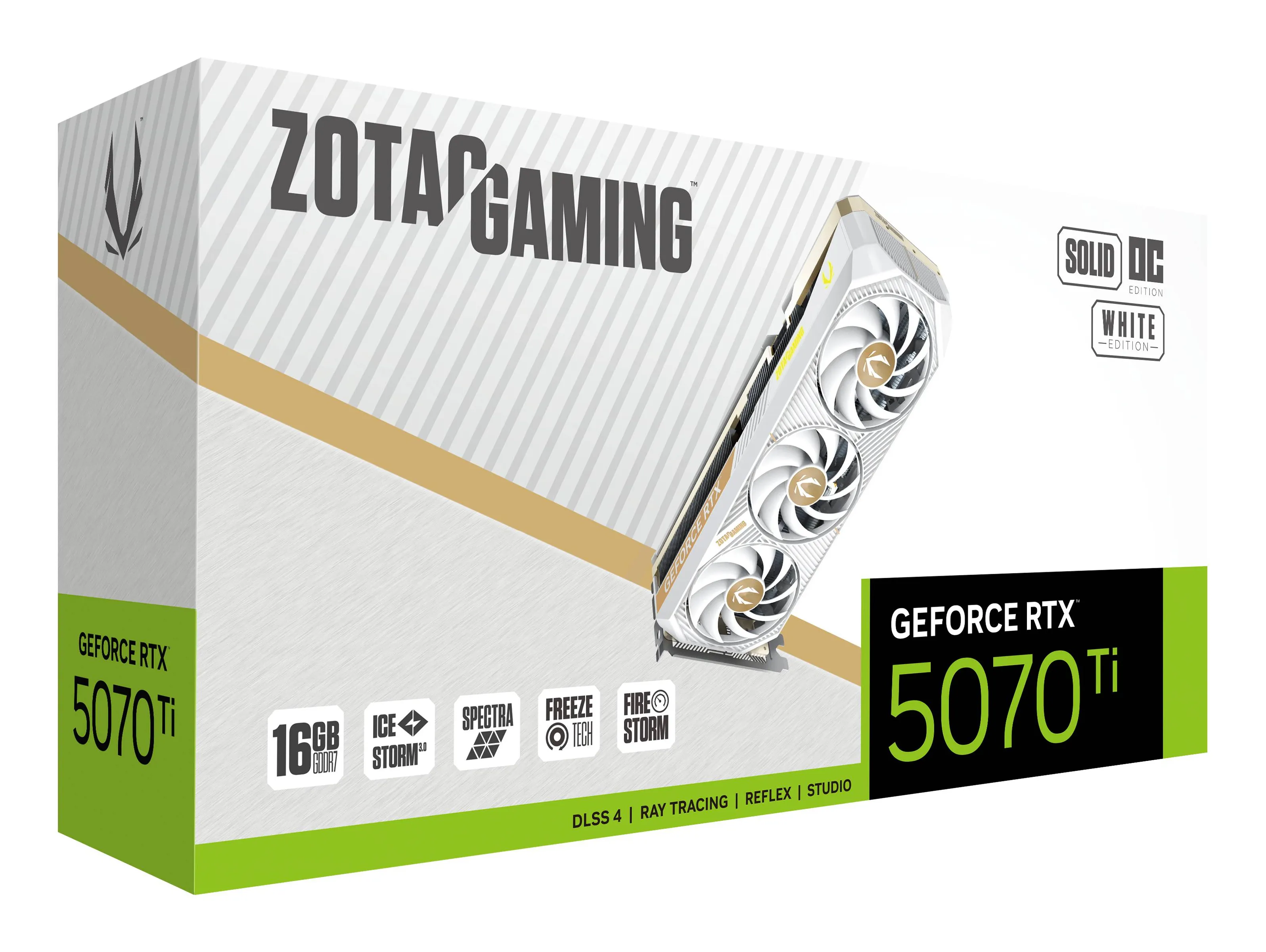 ZOTAC GeForce RTX 5070 Ti SOLID CORE White 16GB OC ZOTAC GeForce RTX 5070 Ti SOLID CORE White 16GB OC