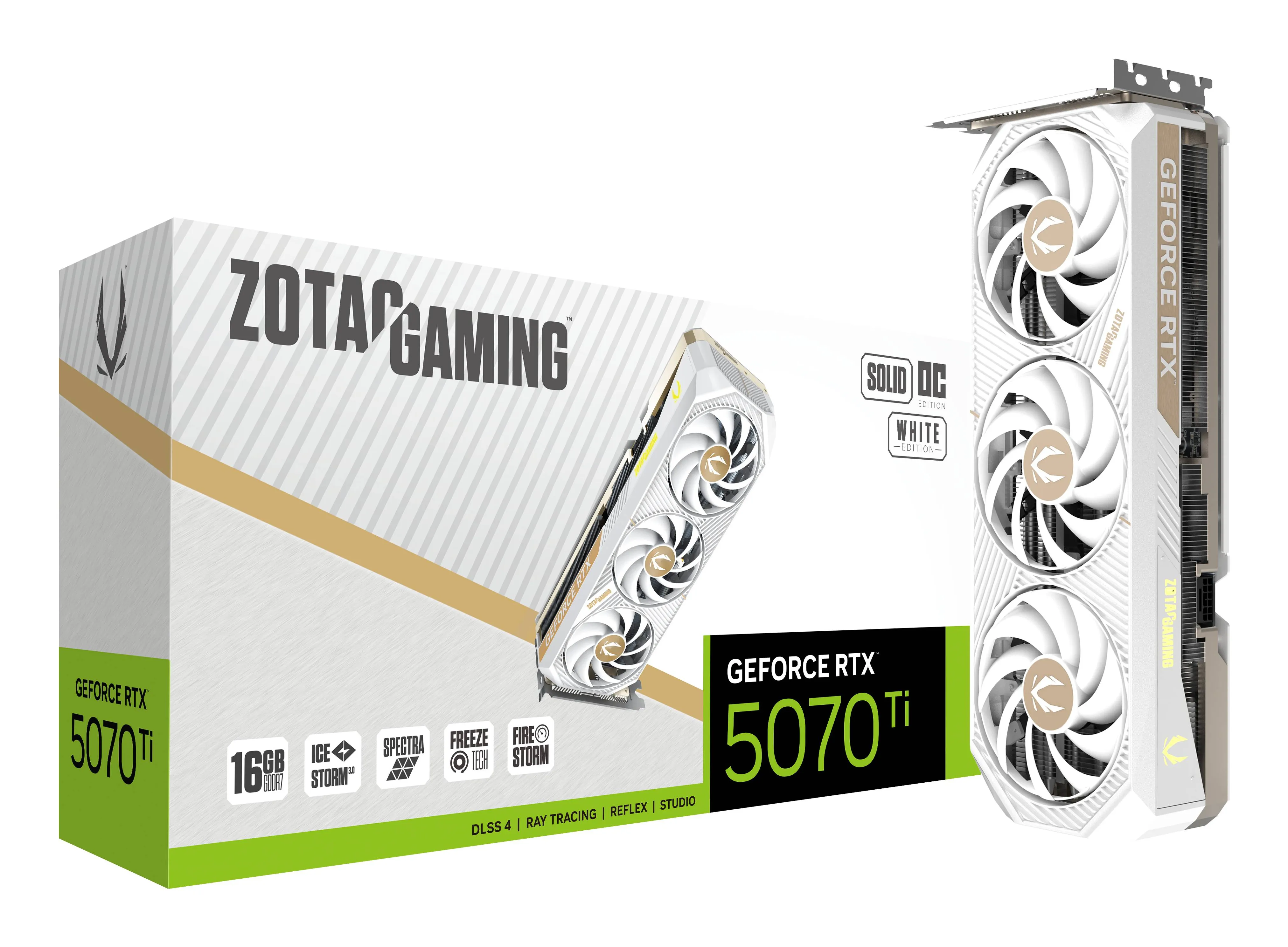 ZOTAC GeForce RTX 5070 Ti SOLID CORE White 16GB OC ZOTAC GeForce RTX 5070 Ti SOLID CORE White 16GB OC