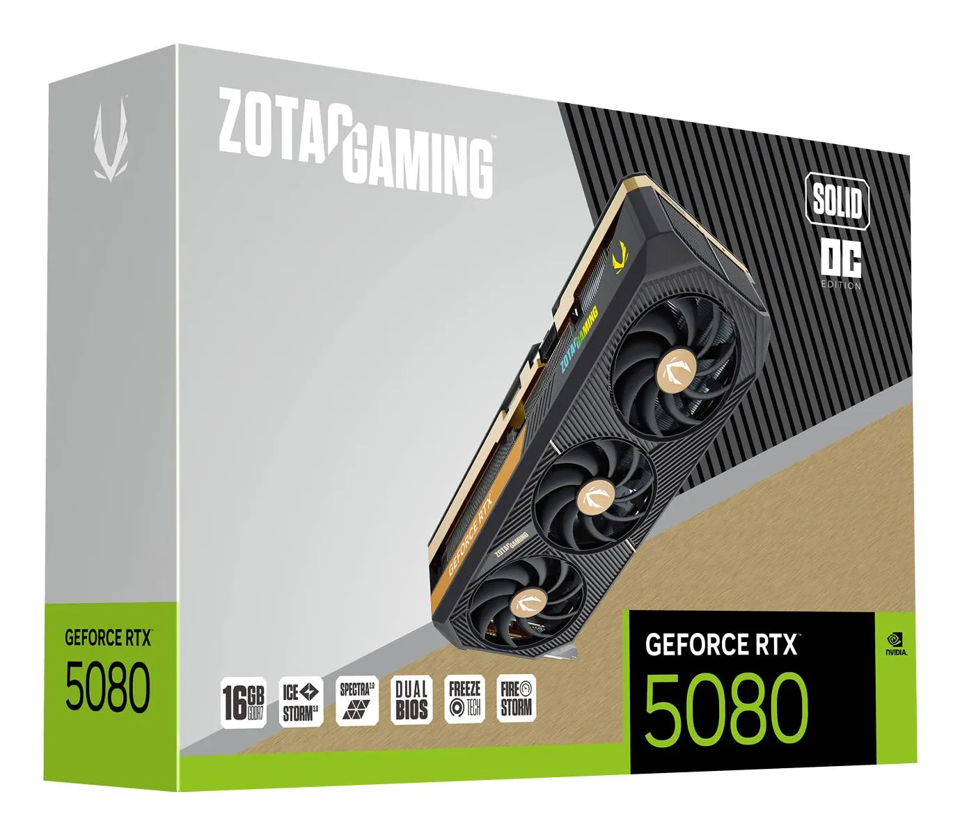 Zotac GeForce  RTX 5080 Solid OC 16 Gt GDDR7 -n&auml;yt&ouml;nohjain