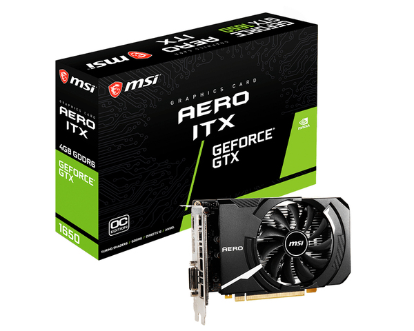 MSI GeForce GTX 1650 AERO OC 4 Gt -n&auml;yt&ouml;nohjain