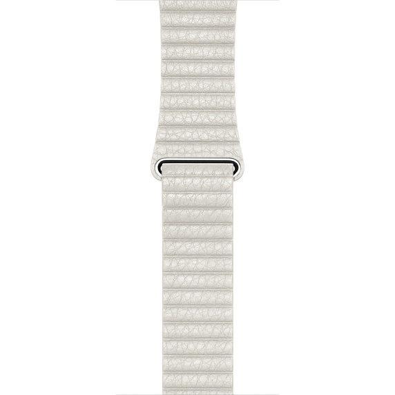 APPLE 42mm White Leather Loop - Medium