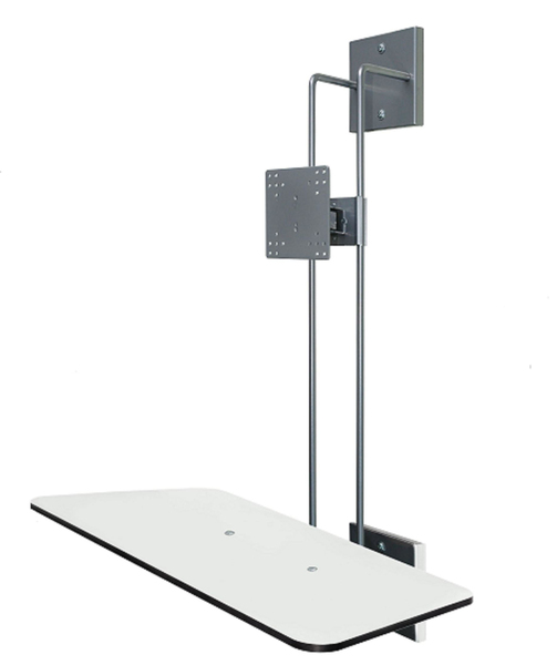 R-Go Hang Out Wall Mount with display for mouse and keyboard, up to 27&quot;, Max weight 10kg, Adjustable