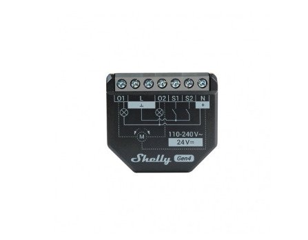 Shelly 2PM Gen4 4-pack -2-kanavainen &auml;lyk&auml;s kytkin verhojen, s&auml;lekaihtimien ja ikkunaluukkujen ohjaukseen