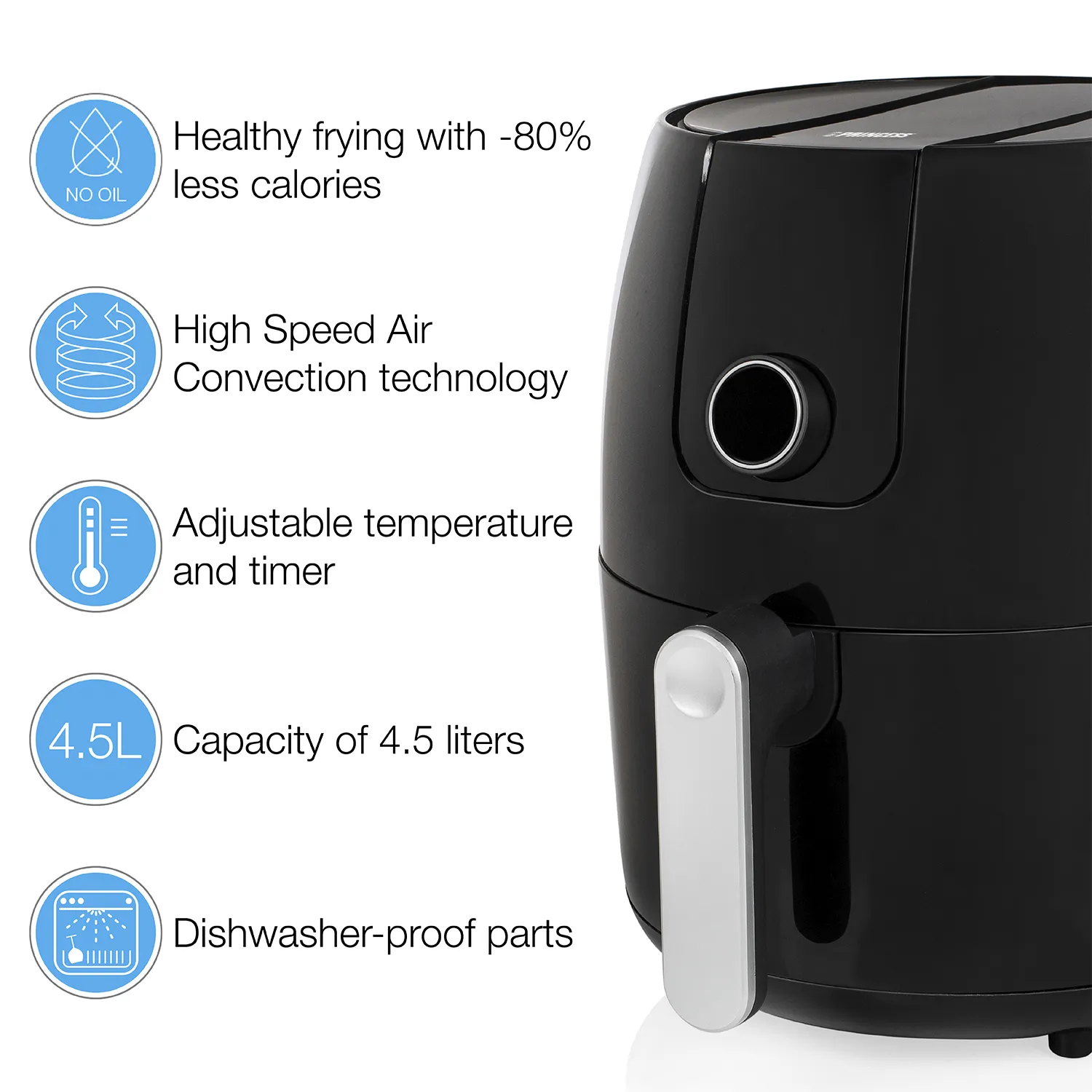 Princess Digital Aerofryer XXL 182025 - airfryer, svart, 4.5l