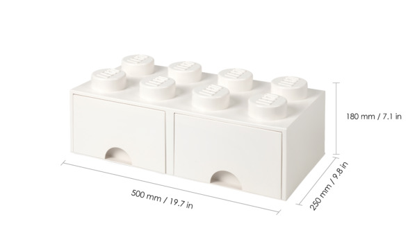 Room Copenhagen LEGO Brick Drawer 8 white - RC40061735