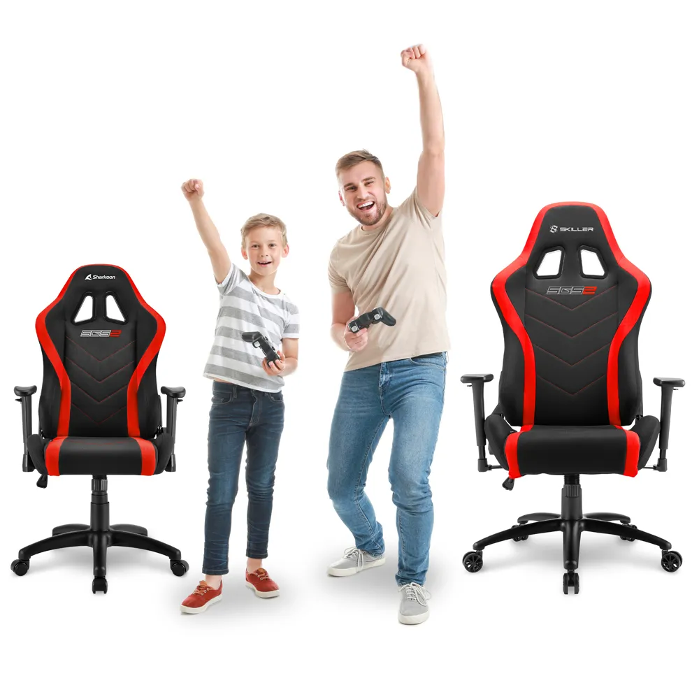 Sharkoon Skiller SGS2 Jr. - spelstol, svart/r&ouml;d