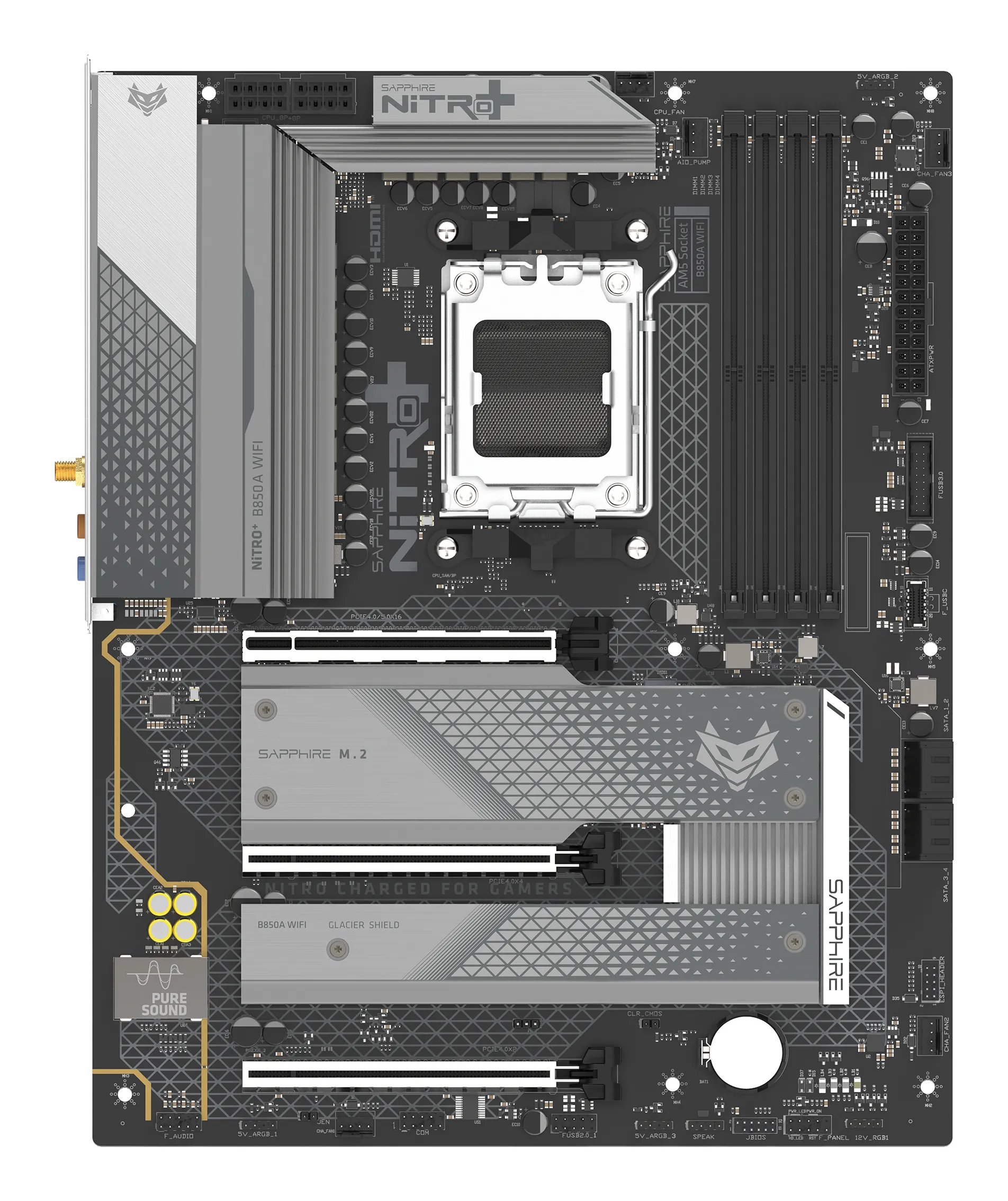 Sapphire NITRO+ B850A WiFi 7 AM5 mATX Motherboard