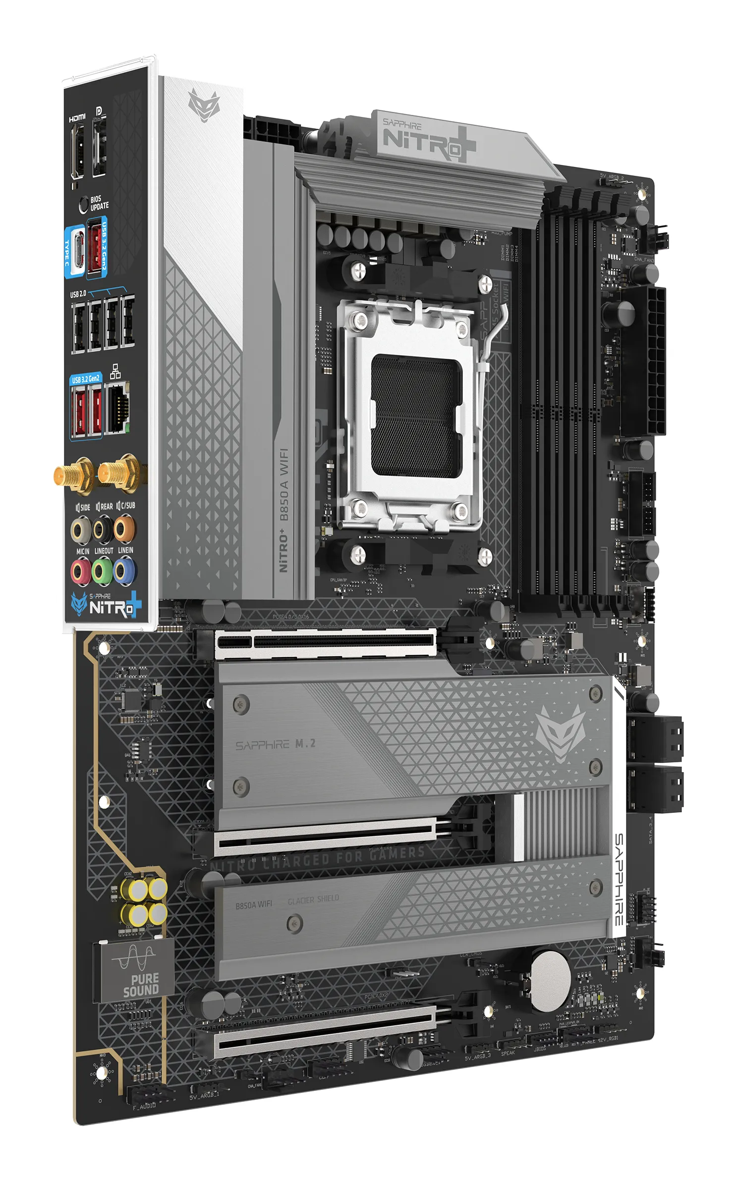 Sapphire NITRO+ B850A WiFi 7 AM5 mATX Motherboard
