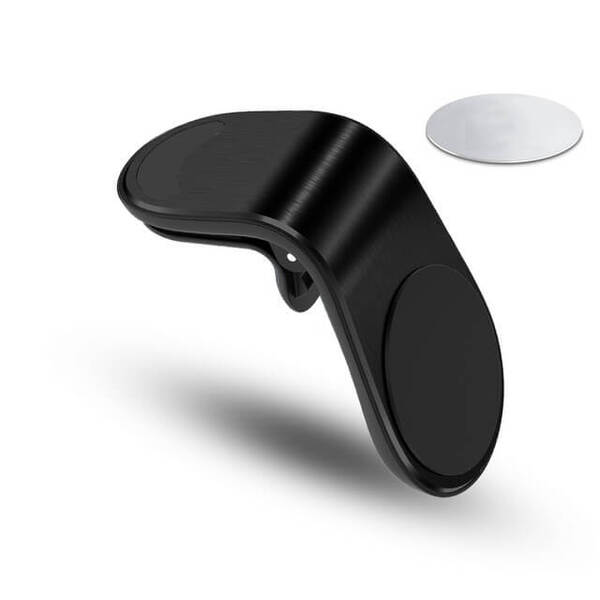 GEAR Magneettinen Puhelinpidike Musta Kulma Pidike Tuuletusaukkoon