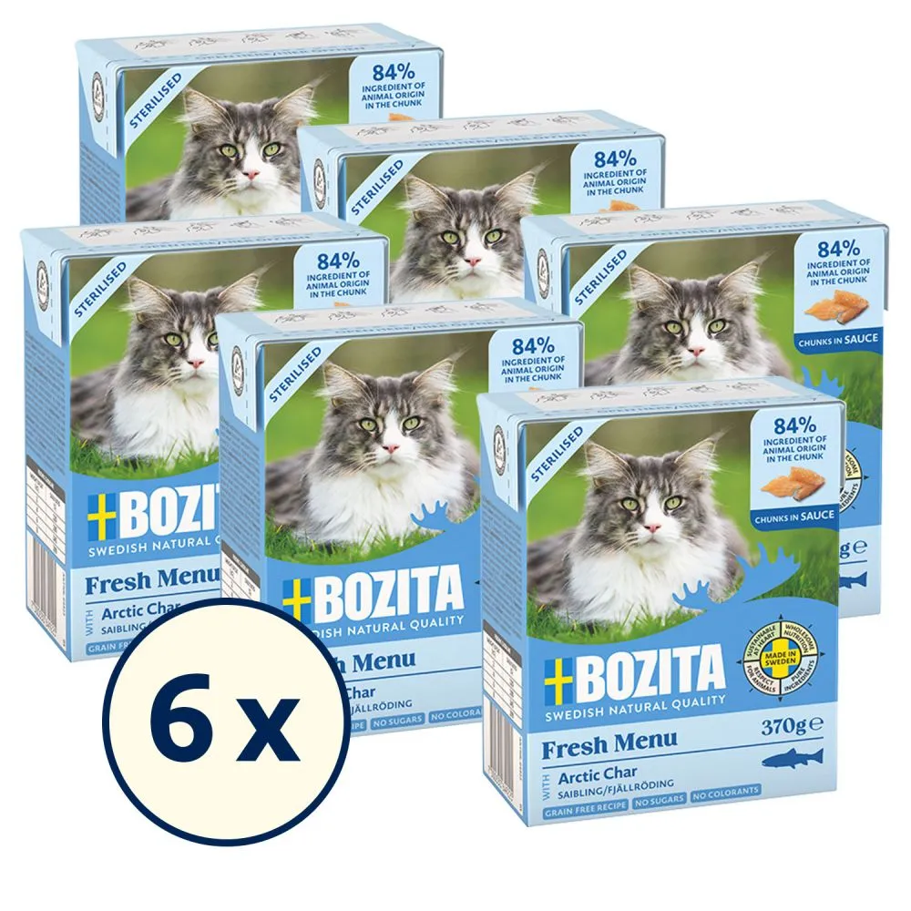 Bozita Fresh Menu Sterilised Arctic Char, V&aring;tfoder f&ouml;r katt, Adult, 370 g