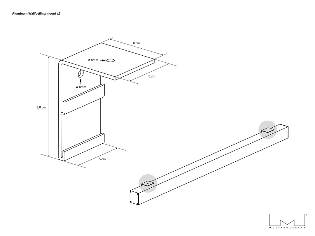 Multibrackets M Manual Self-lock Projection Screen Deluxe - Heijastusnäyttö - kattoon asennettava - 112 tuuma (284 cm) - 1:1 - Matte White - valkoinen