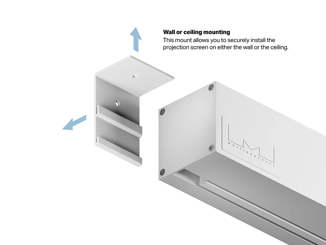 Multibrackets M Motorized Projection Screen Deluxe - Heijastusnäyttö - moottoroitu - 135 tuuma (343 cm) - 1:1 - Matte White - valkoinen
