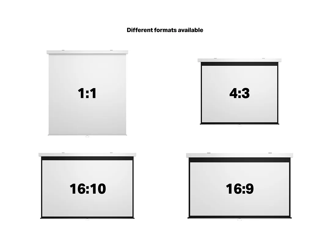 Multibrackets M Manual Self-lock Projection Screen Deluxe - Heijastusnäyttö - kattoon asennettava - 112 tuuma (284 cm) - 1:1 - Matte White - valkoinen