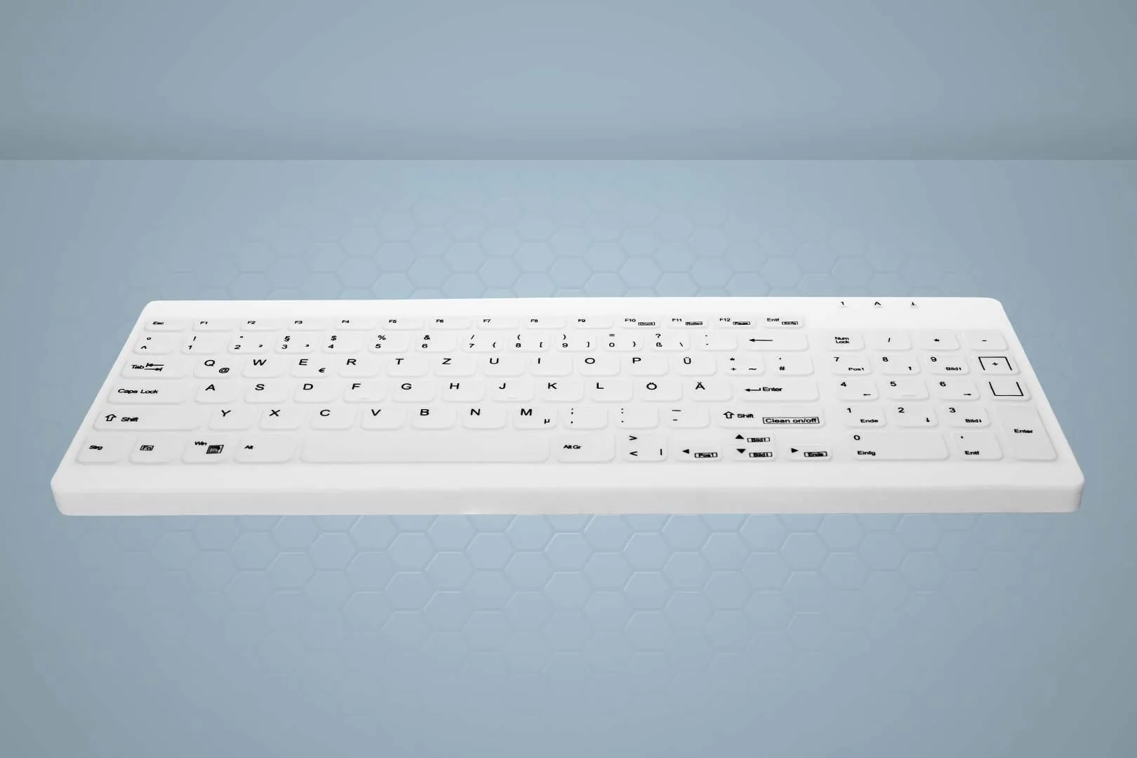Active Key Hygiene Compact Keyboard Sealed Watertight USB, W