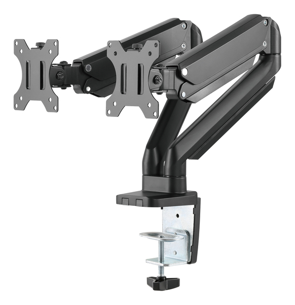 Deltaco Office Premium Gas Spring - monitor arm, black, 17&quot;-32&quot;, 2x8Kg