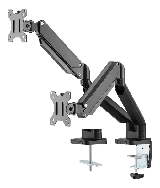 Deltaco Office Premium Gas Spring - monitor arm, black, 17&quot;-32&quot;, 2x8Kg