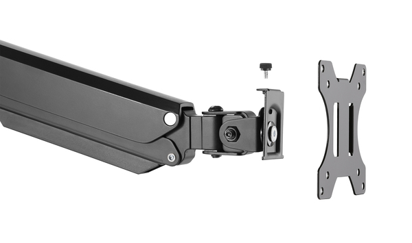 Deltaco Office Premium Gas Spring - monitor arm, black, 17&quot;-32&quot;, 2x8Kg
