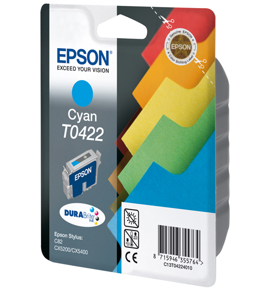 Epson St C82/Cx5200/5400 cyan mustepatruuna 17ml