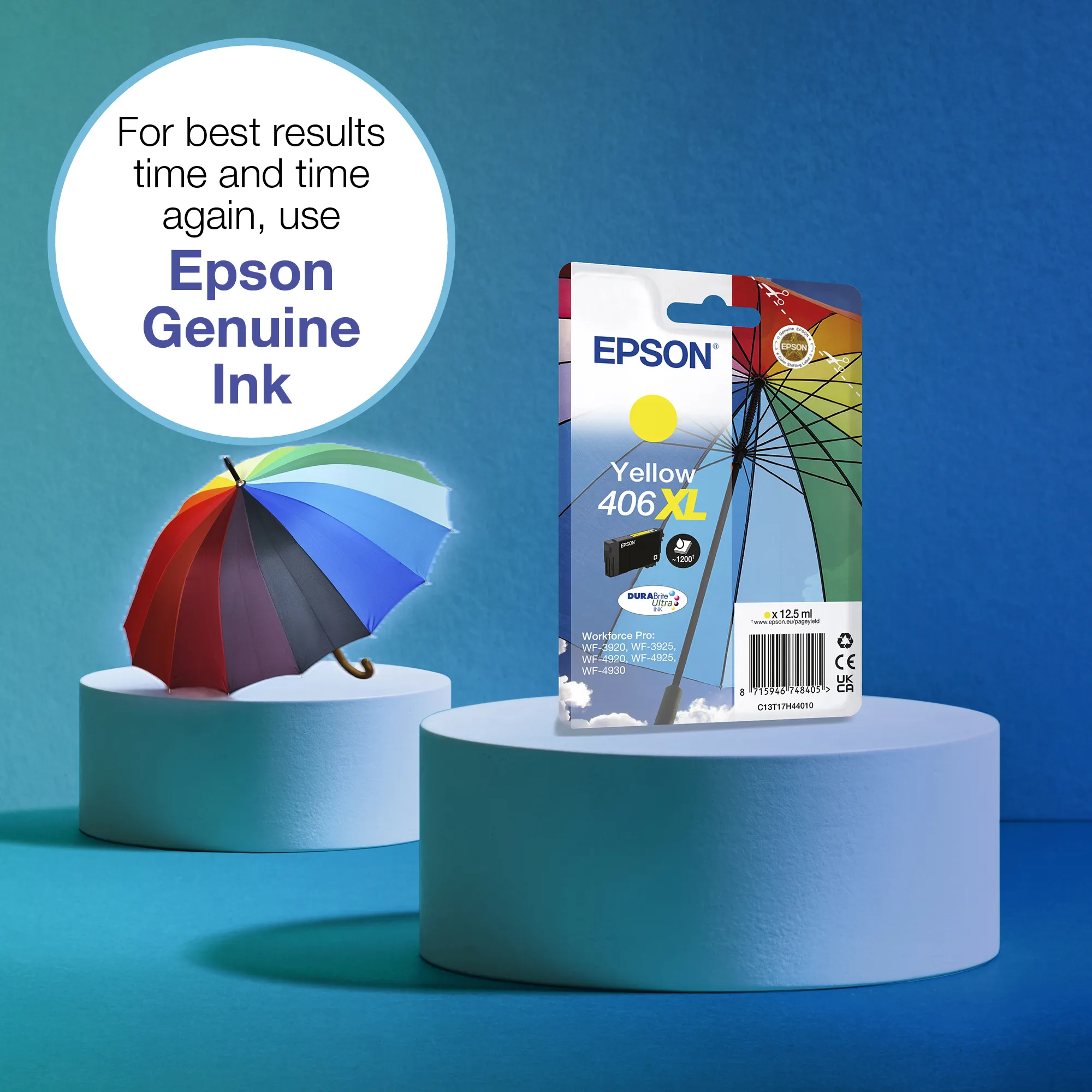 Epson 406XL Ink cartridge, 12.5 ml, Yellow