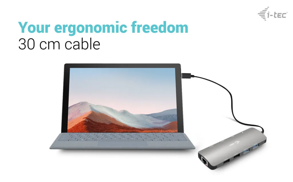 I-Tec USB-C Metal Nano 2x Display PD 100W GLAN - travel dock