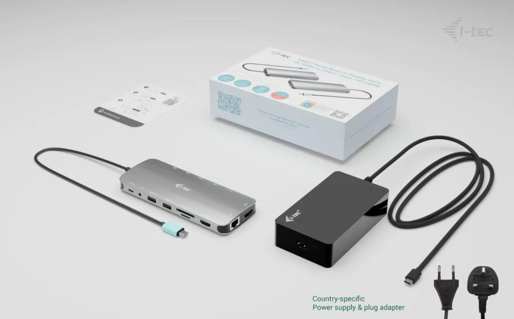 I-TEC USB-C Metal Nano 3x Display Dock, 2x HDMI 1x USB-C vid