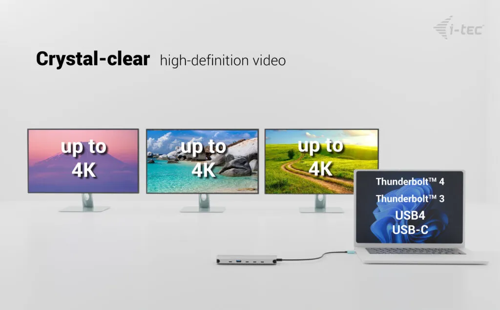 I-TEC USB-C Metal Nano 3x Display Dock, 2x HDMI 1x USB-C vid