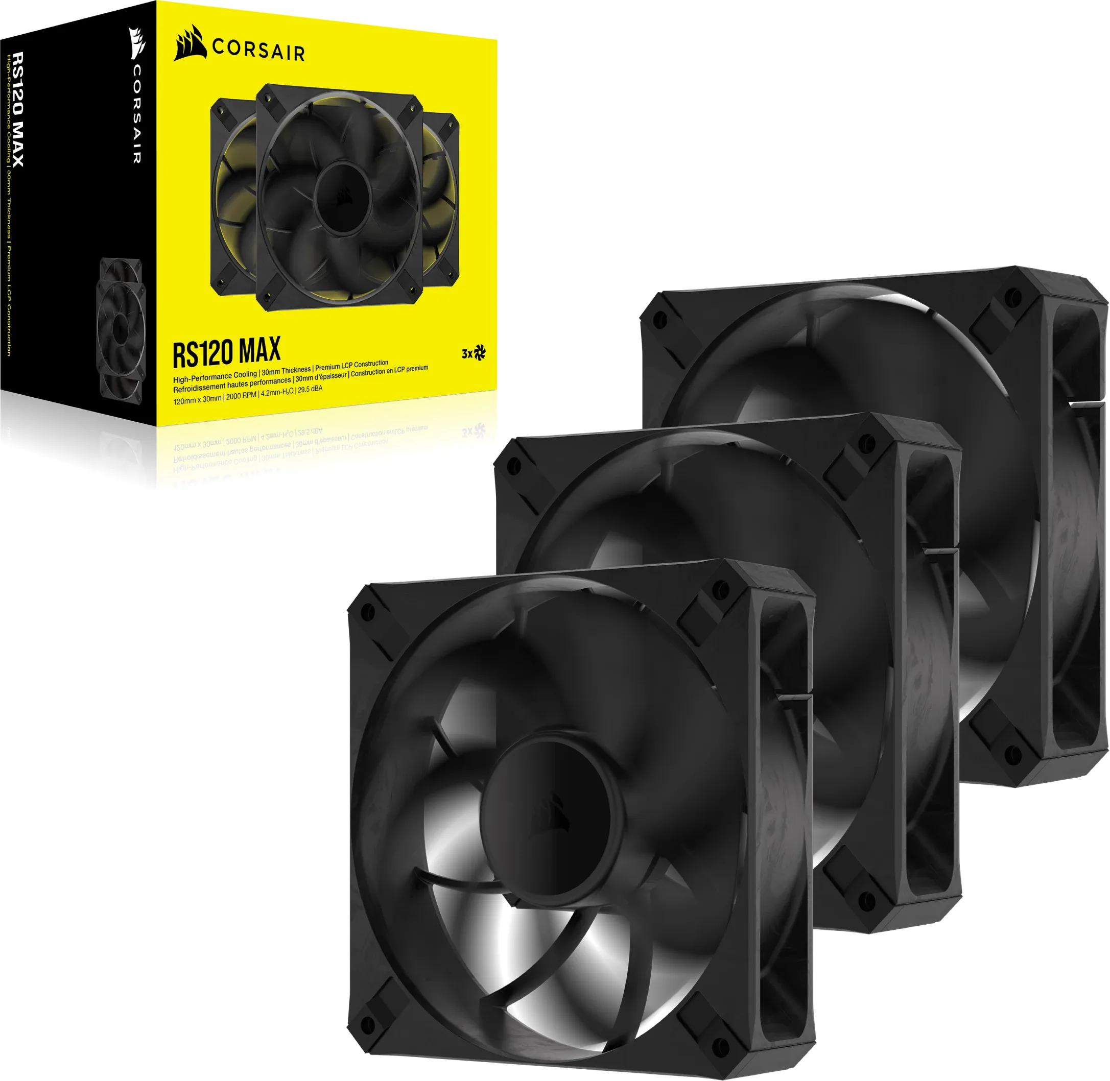 Corsair RS120 Max Fan Triple Pack 120mm, RS Series