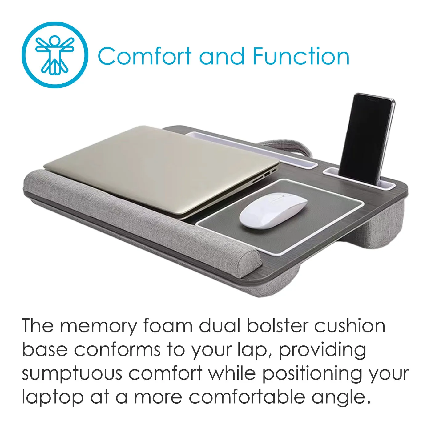 DESIRE2 Laptop Lap Desk Grey