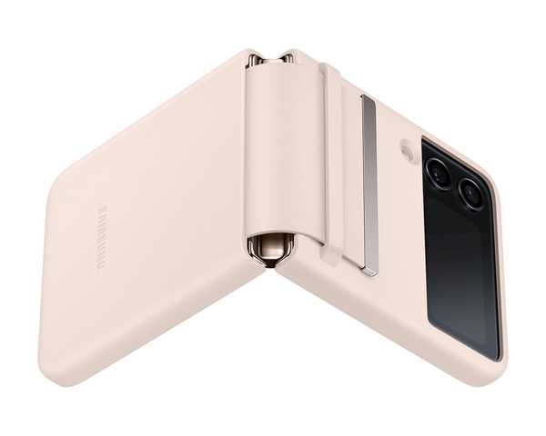Samsung Leather Cover, Galaxy Z Flip4 -suojakuori, Persikka