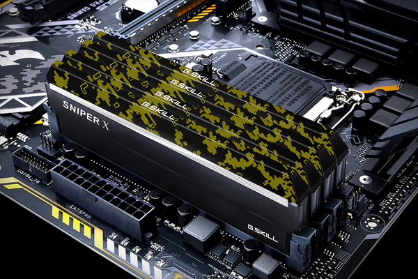 G.SKILL Sniper X 32 GB (4 x 8 GB) DDR4 3200 MHz, CL16 minne, digitalt kamouflage (XMP)