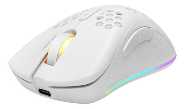 Deltaco Gaming White Line WM80 -wireless lightweight gaming mouse, white