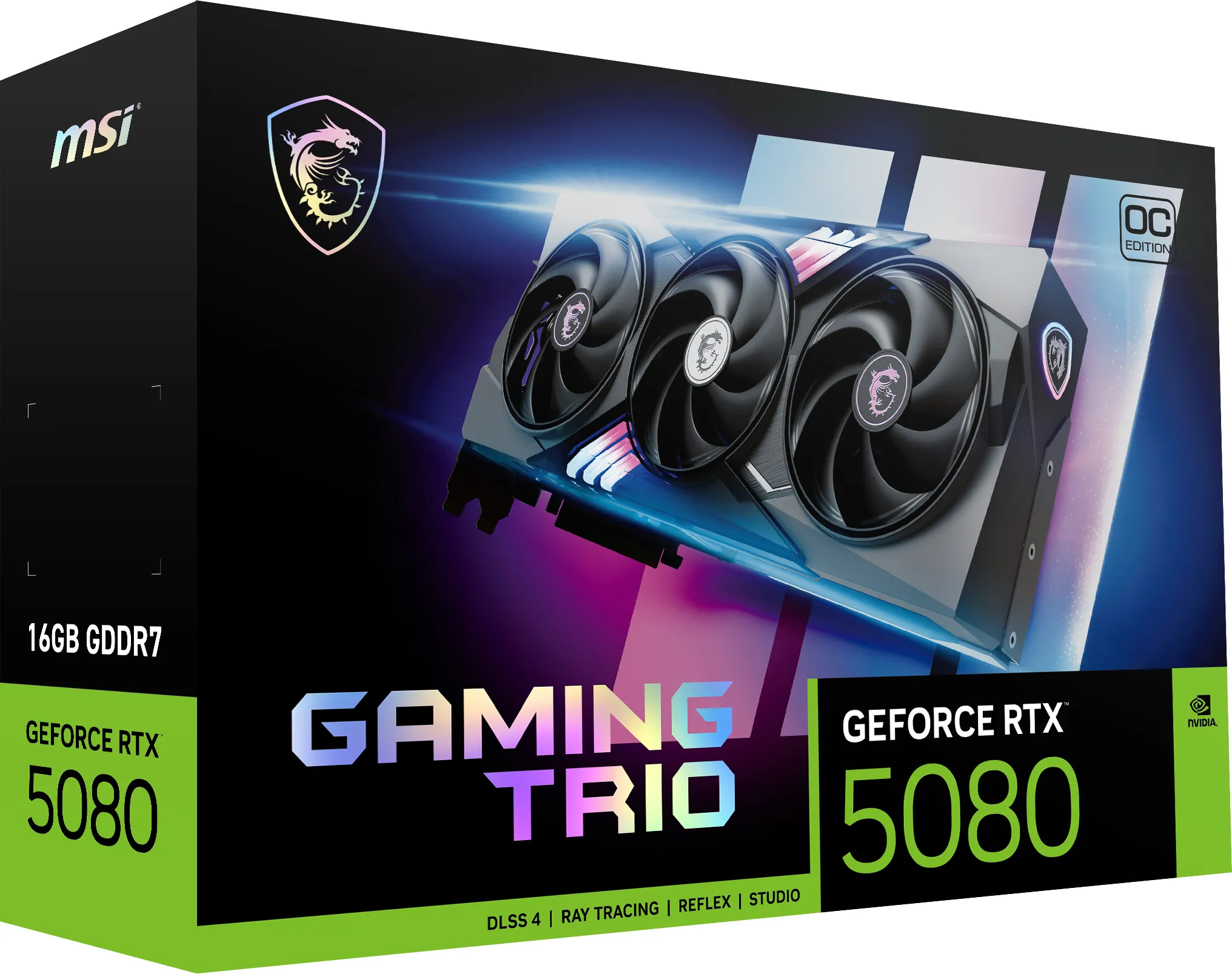 MSI GeForce RTX 5080 Gaming Trio OC 16GB GDDR7 - graphics card