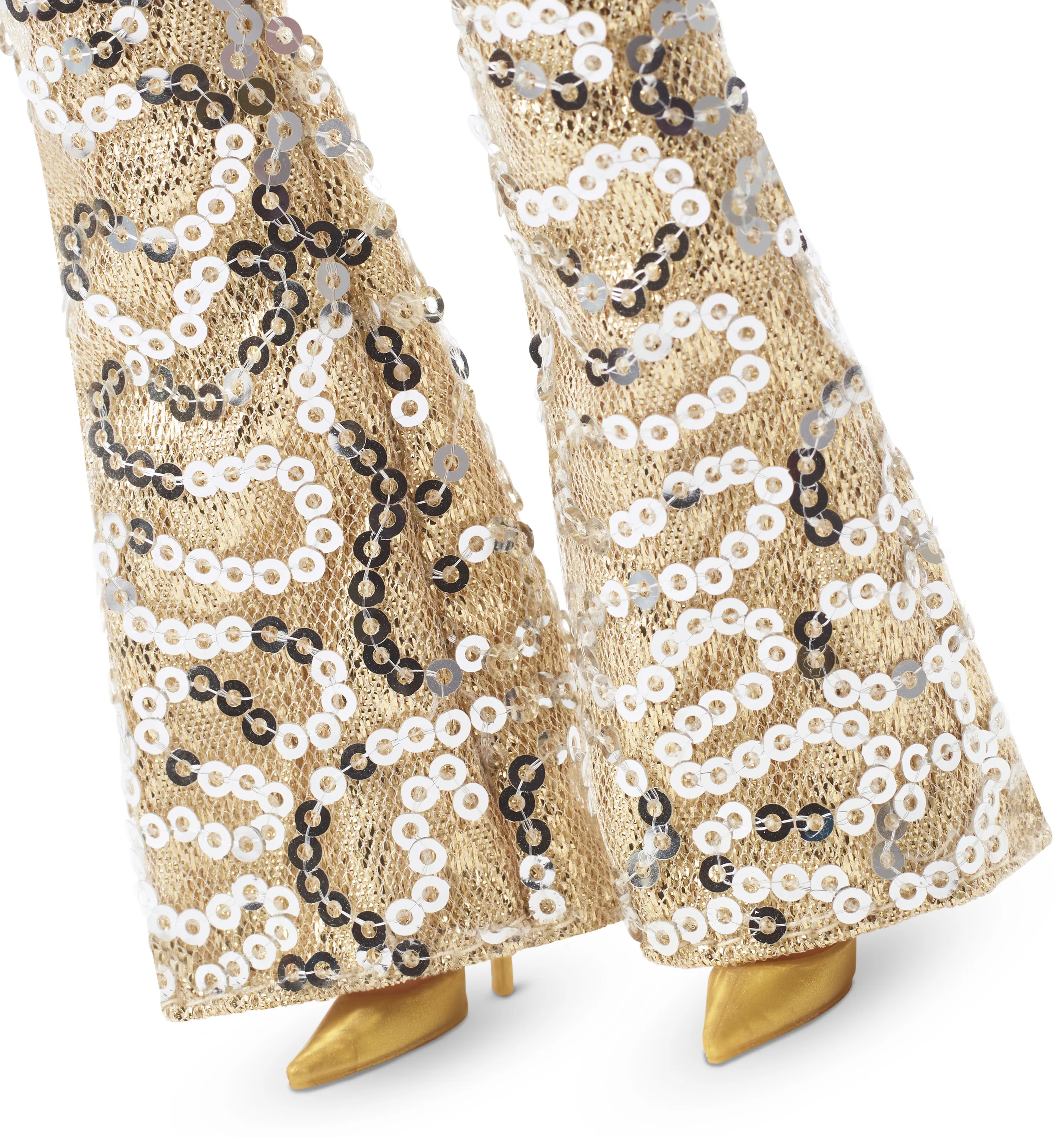 Mattel Barbie Signature The Movie - Margot Robbie as a Barbie doll from the movie in a golden disco jumpsuit, toy figure