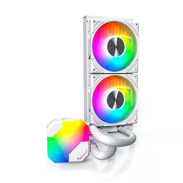 Montech Hyper Flow ARGB 240 AIO - liquid cooler, white
