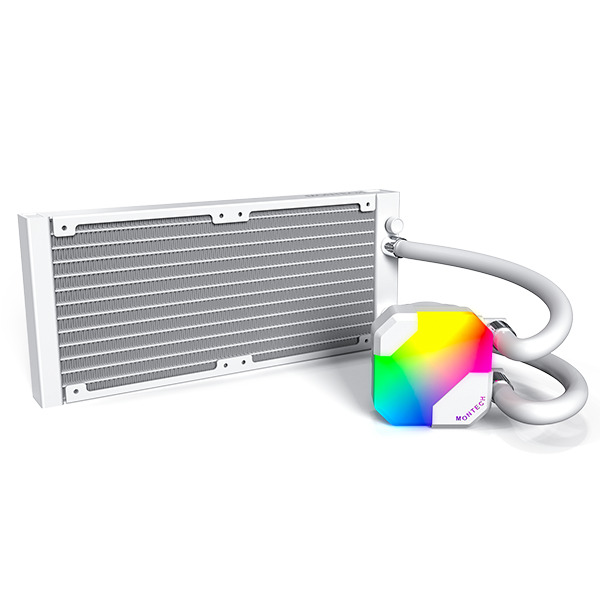 Montech Hyper Flow ARGB 240 AIO - liquid cooler, white