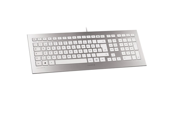 CHERRY STRAIT 3.0 tangentbord, nordisk layout, platta tangenter, vit