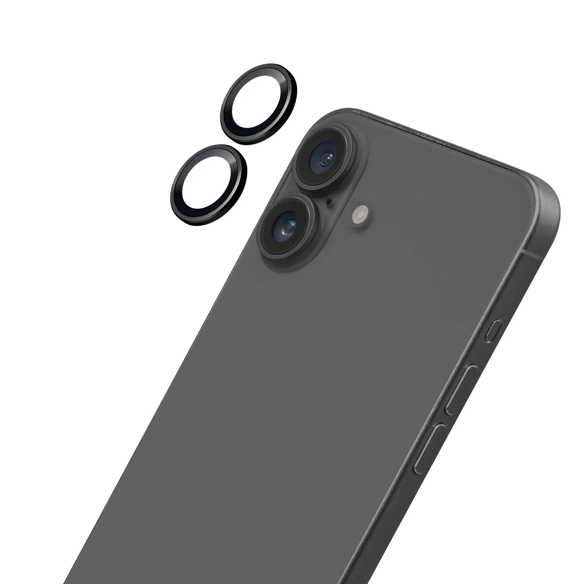 LAUT PRIME GLS Camera Ring Protector iPhone 16/16 Plus Black