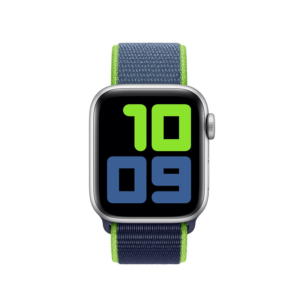 Apple Watch 40 mm Sport Loop -ranneke, Neonlime