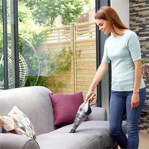 BLACK+DECKER Dustbuster Lithium NVC220WC 0.385L 7.2V 2Ah pussiton -k&auml;sik&auml;ytt&ouml;inen imuri, kromi, titaani, l&auml;pin&auml;kyv&auml;
