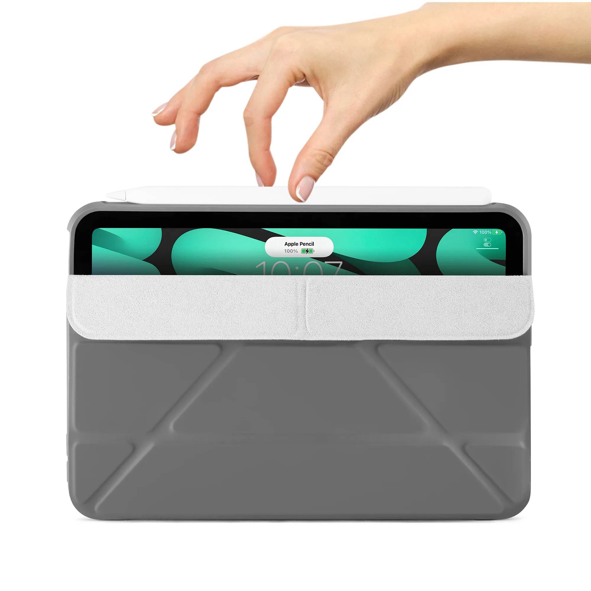 Pipetto Origami No1, iPad mini 6 - skyddsfodral, M&ouml;rkgr&aring;