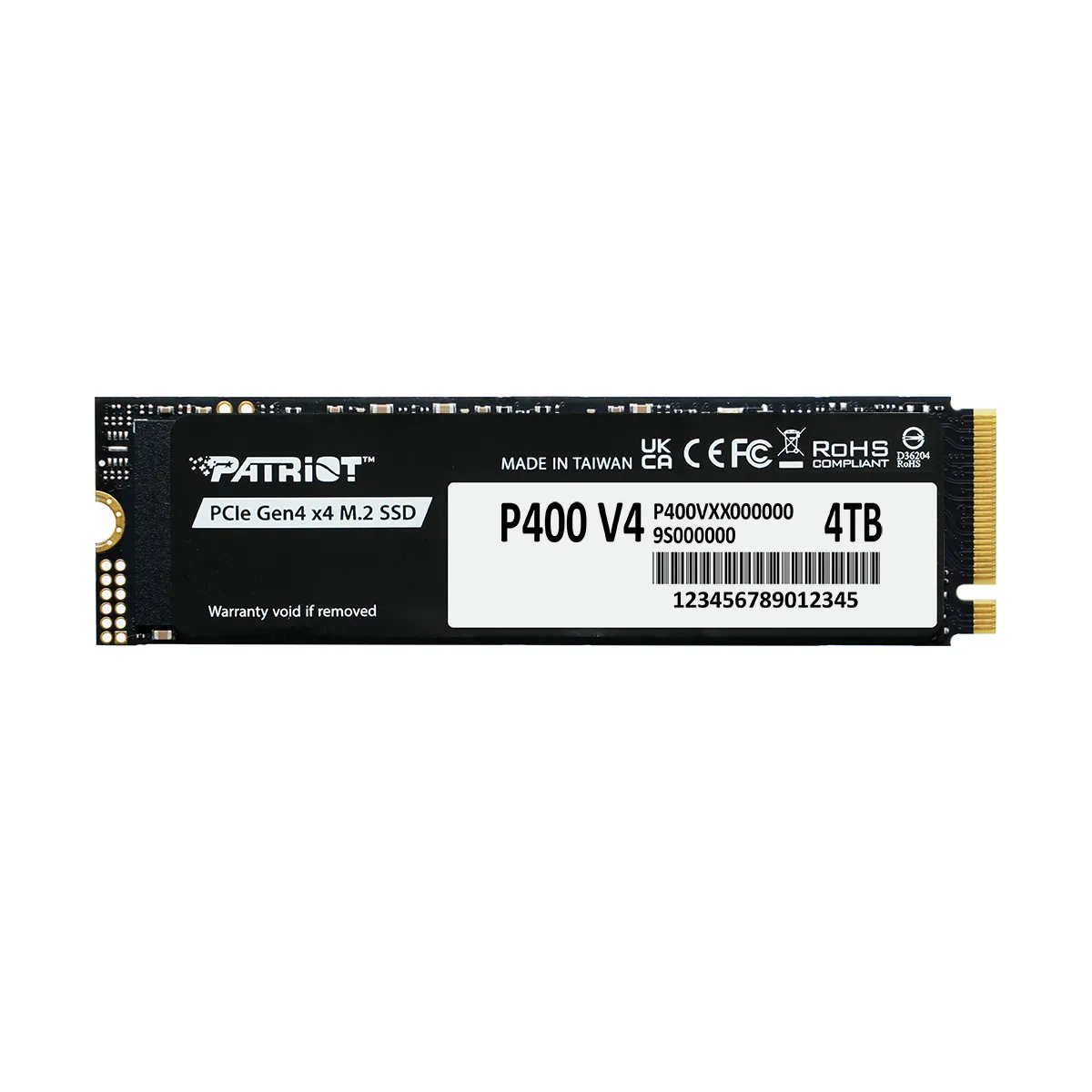 Patriot P400 V4 2TB, SSD (PCIe 4.0 x4, NVMe 2.0, M.2 2280)